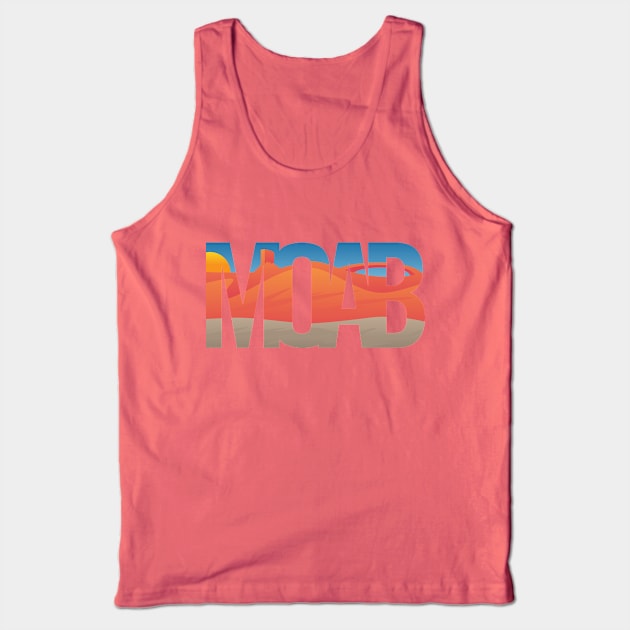 Moab Utah Scenic Typography Tank Top by hobrath